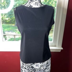 Fashion 2 Fashion Black Tank Dress Scoop Neck Women's Medium Casual